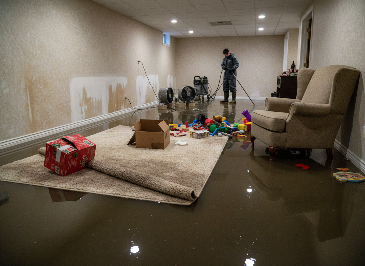 Basement Water Removal in Horace Mann —