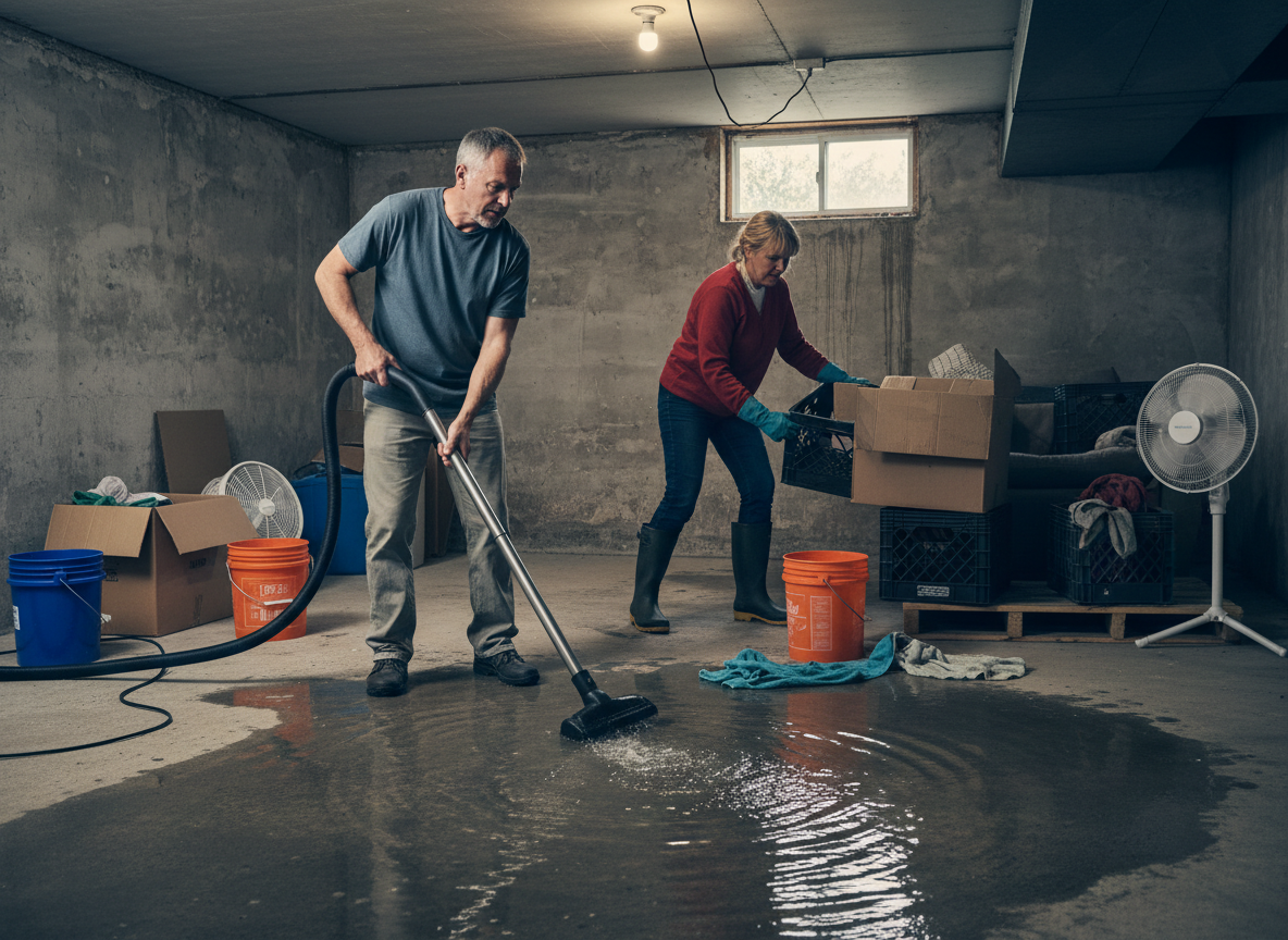 Basement Water Removal in Northport —